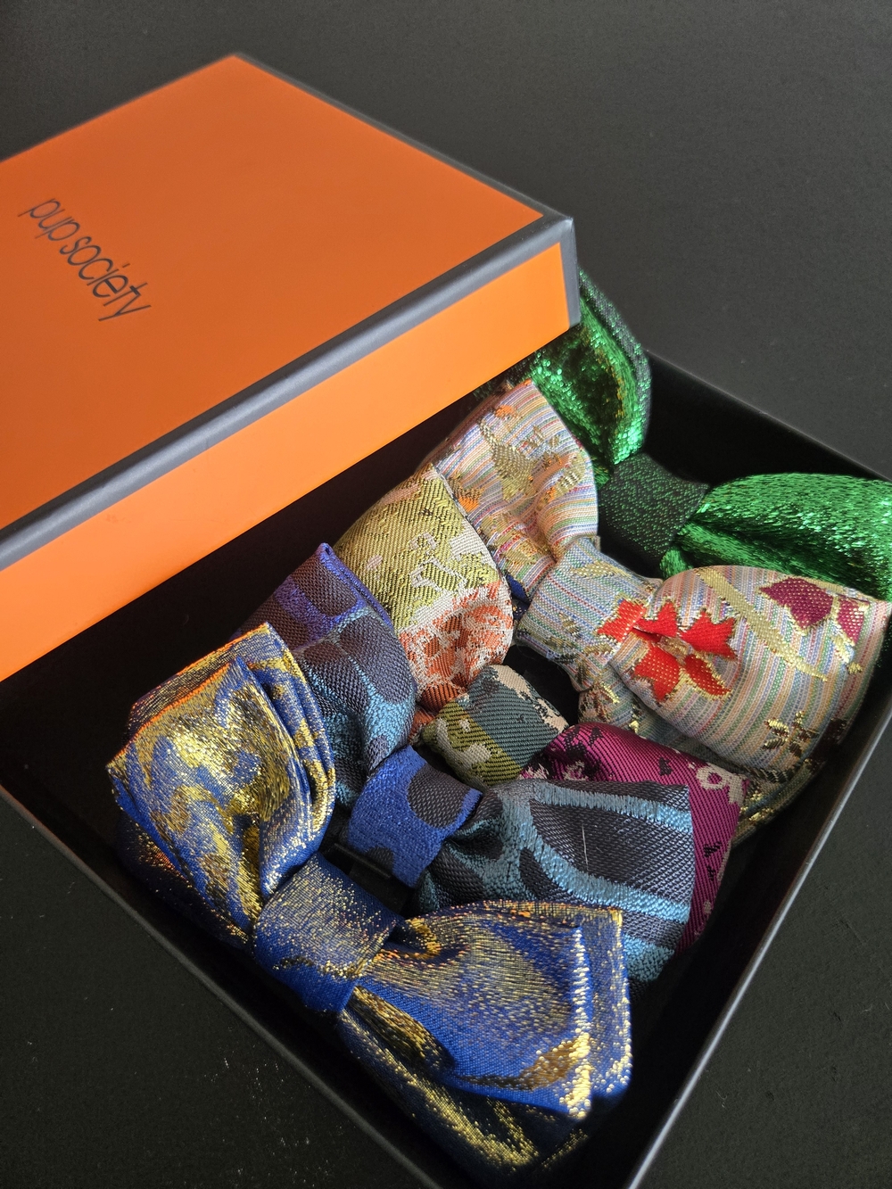 Handmade Dog Collar Bowties Set of 5 with Box | 5" Medium